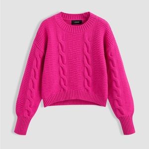 Cable Knit Cropped Sweater